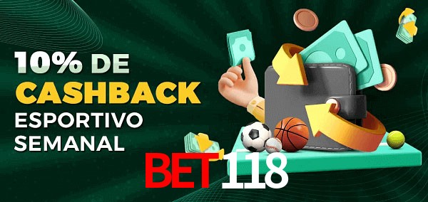 10% de bônus de cashback na bet118